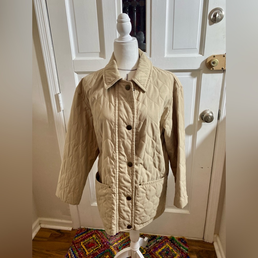 Gallery Quilted Beige Utility Jacket